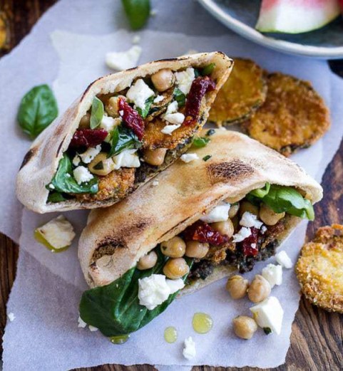 Greek-Olive-Pesto-and-Fried-Zucchini-Grilled-Pitas-w-Marinated-Feta-+-Garbanzo-Beans.-15